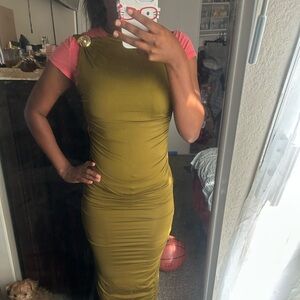 Zara Olive Maxi Dress
